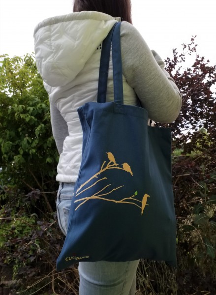 Stoffbeutel, Biobaumwoll-Canvas mit langen Henkeln