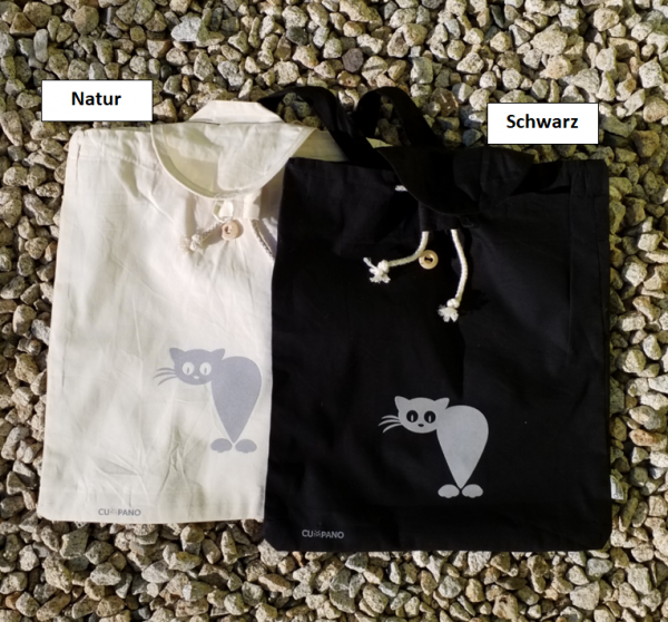 Festival-Rucksack, organic-backpack, Motiv: Katze