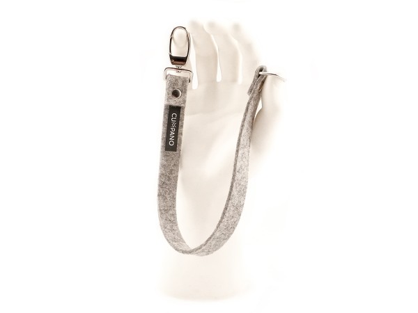 Schlüsselband, Merino-Wollfilz, hell-meliert