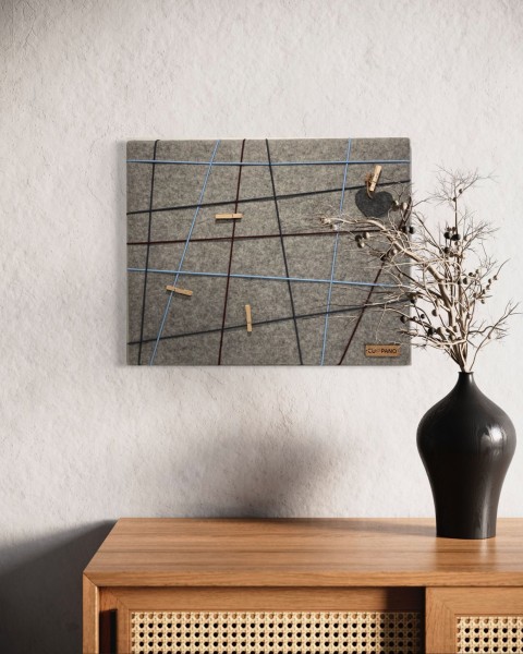 PINNWAND / Memoboard 50 x 40 cm, Wollfilz auf Holzrahmen