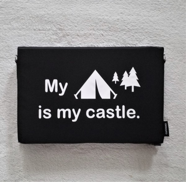 System-Sitzkissen "My tent is my castle.", einzeln, modular erweiterbar