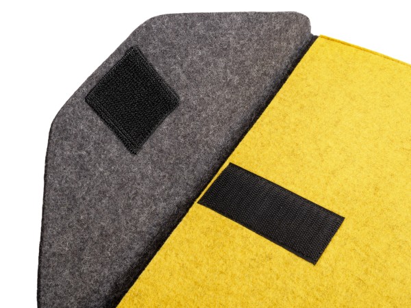 Tablethülle small - senf / graphit