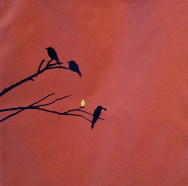 Beutel Bio-Canvas, organic shopping bag, Motiv: Vögel