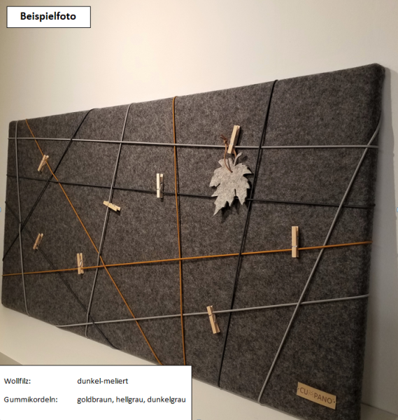 PINNWAND / Memoboard 100 x 50 cm, Wollfilz auf Holzrahmen