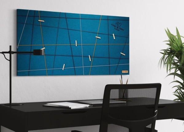 PINNWAND / Memoboard 100 x 50 cm, Wollfilz auf Holzrahmen